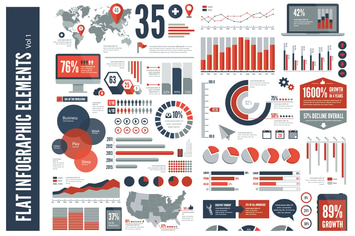 Flat Vector Infographic Elements Vol 1