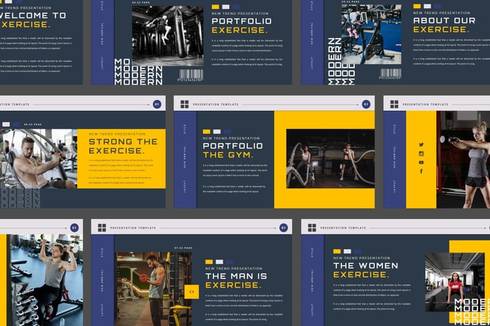 EXERCISE Powerpoint Template