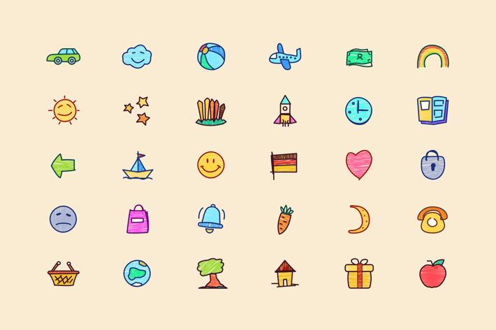 Super Naive drawings icons
