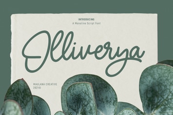 Olliverya Monoline Script Font