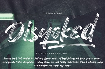 Disyoked - Textured Brush Font