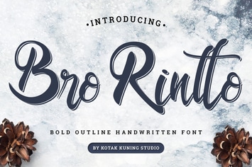 Bro Rintto - Retro Script Font