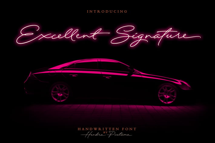 Excellent Signature Font