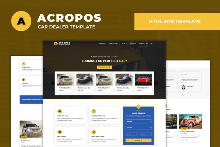 Acropos - Automotive Dealer Listing Template