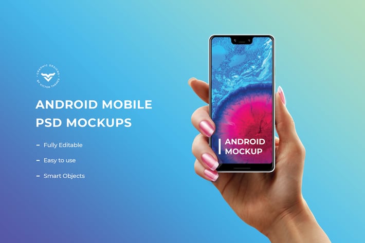 Mobile with Hand Mockups