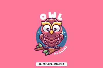 Owl Cartoon logo