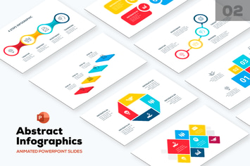 Animated Abstract PowerPoint Infographics. Set 02