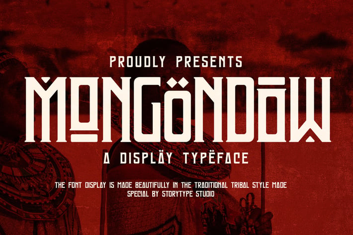 Mongondow Display Typeface Font
