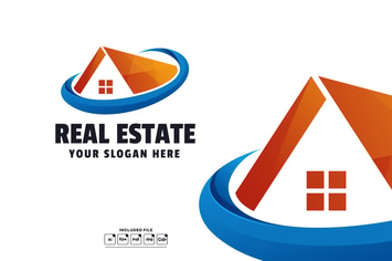 Real Estate Gradient Logo Template