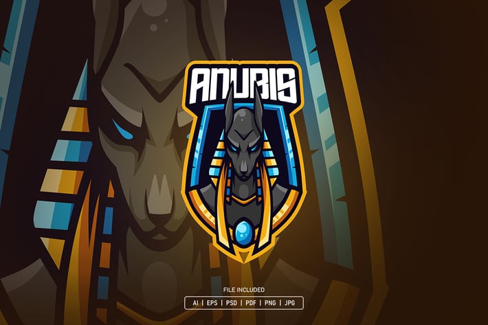 Anubis esport logo template