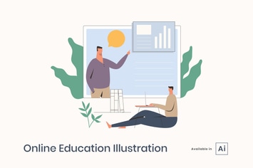 Online Education Illustration