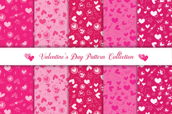 Valentine's day pattern collection v2