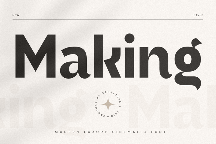 Making - Modern Luxury Cinematic Font