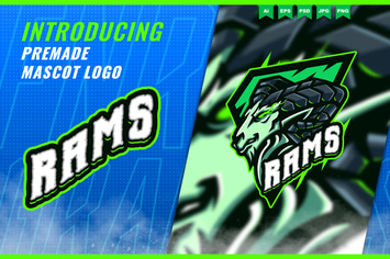 Rams Goat - Mascot Esport Logo Template