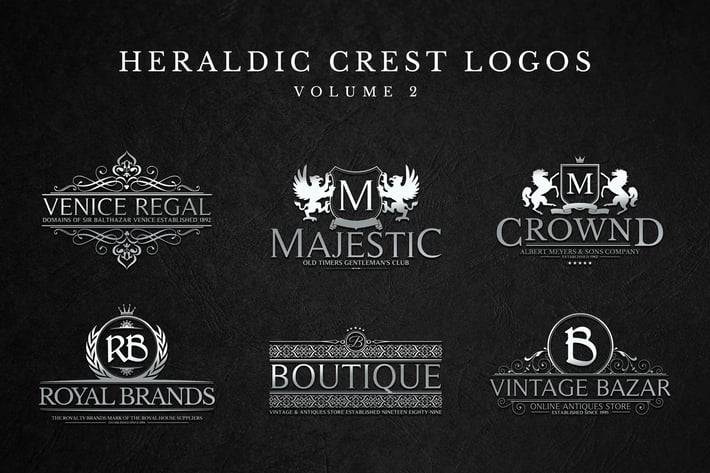 Heraldic Crest Logos Set 2