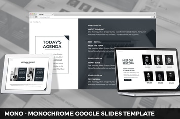 Mono - Monochrome Google Slides Template