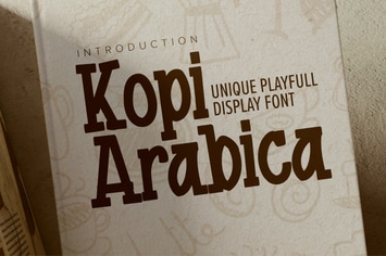 Kopi Arabica - Unique Playful Display Font