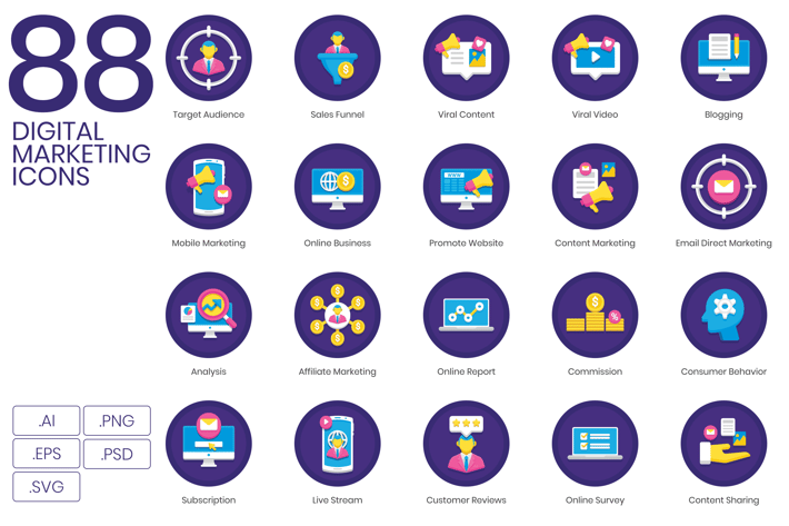 Digital Marketing Icons (PNG)