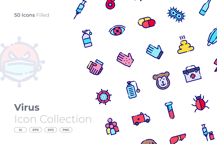 Virus Filled Icon