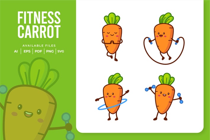 Cute Fitness Carrot