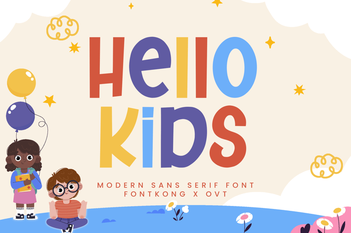 Hellokids - Modern Kids Font
