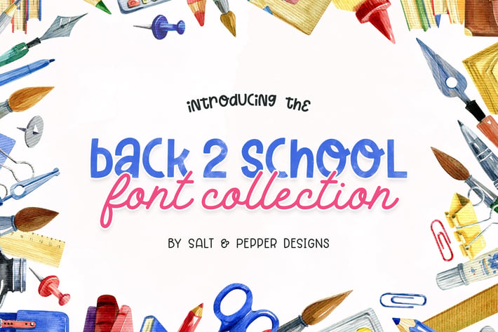 Back to School Font Collection