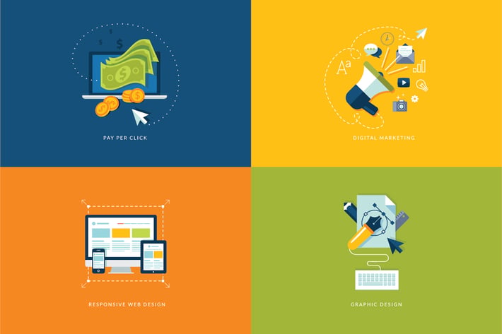 Digital Marketing and Web Development Icons
