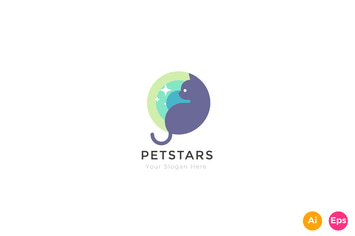 Pet Star Creative Logo Template