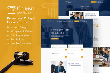  Counsel Law Firm UI Template