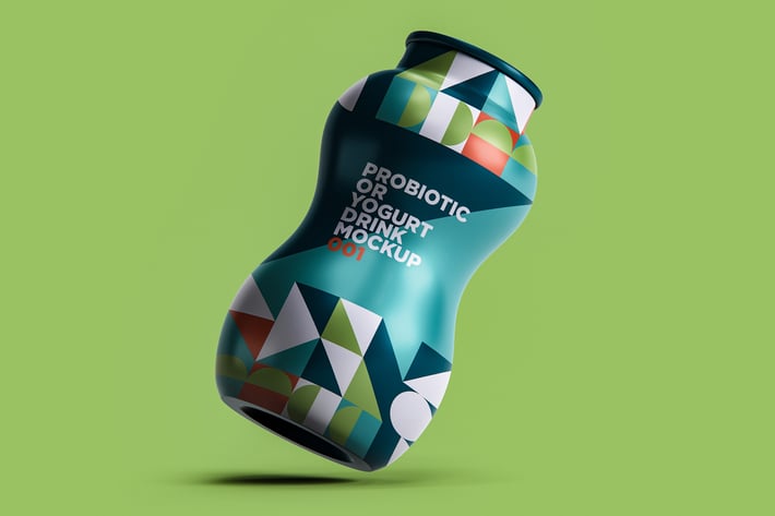 Probiotic Or Yogurt Drink Mockup 001