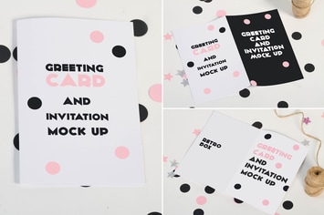 Greeting Card and Invitation Mock Up