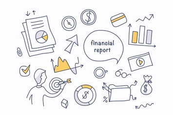 Financial Report Doodles
