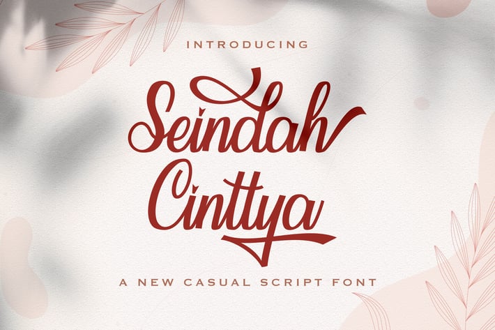 Seindah Cinttya - Casual Script Font