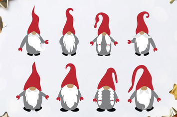 Gnome illustrations - vector pack