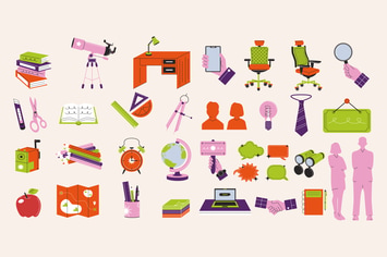 Stationery Asset Illustration Set 