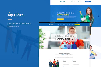MyClean : Cleaning Company PSD Template