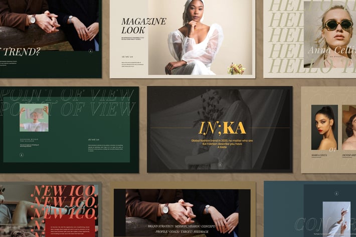 Iconic - Lookbook Fashion Powerpoint Templates