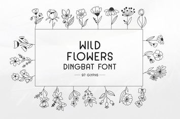 Wild Flowers Dingbat Font