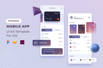 Finance & Banking UI Kit for Mobile App