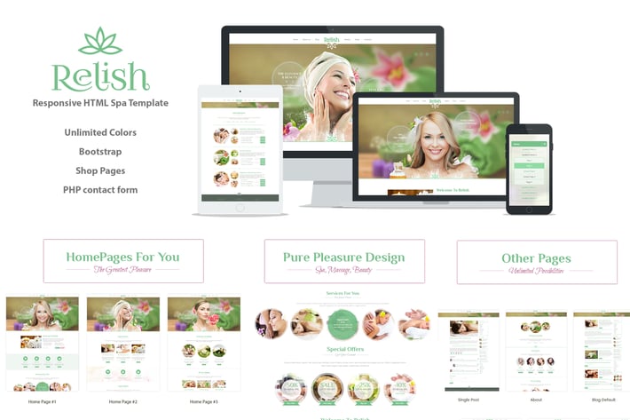 Relish Spa Salon HTML Template