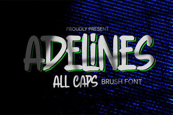 Adelines - Rough Brush Font