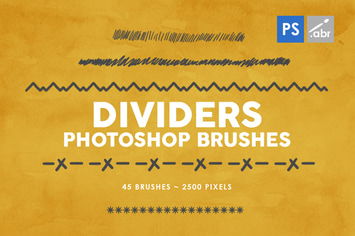 45 Dividers Photoshop Stamp Brushes Vol. 1