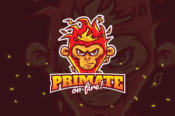 primate fire - Mascot & Esport Logo