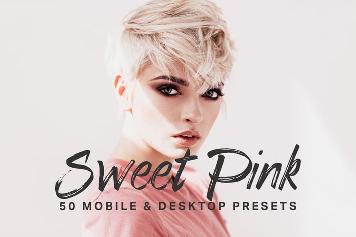 50 Sweet Pink Lightroom Presets LUTs