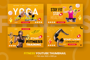 Fitness Youtube Thumbnail Template