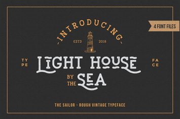 LightHouse - Sailor Rough Typeface