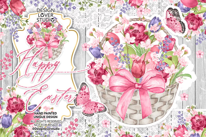 Happy easter Rustic design
