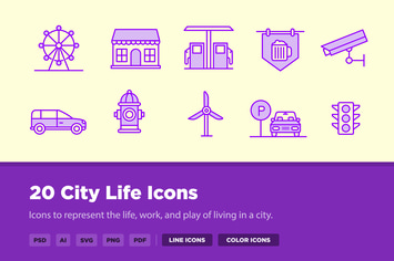 20 City Life Icons