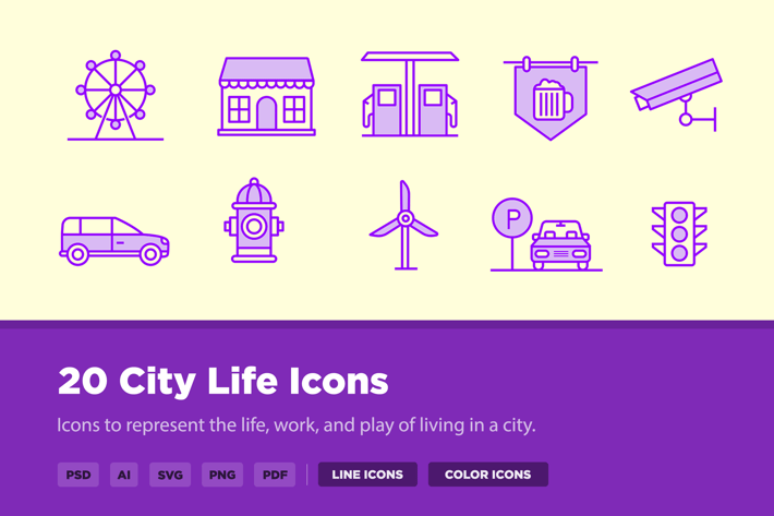20 City Life Icons