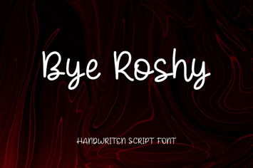 Bye Roshy - Handwritten script font